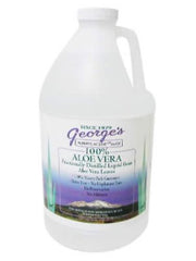 Two 64 fl oz bottles of George's Aloe Vera Drink