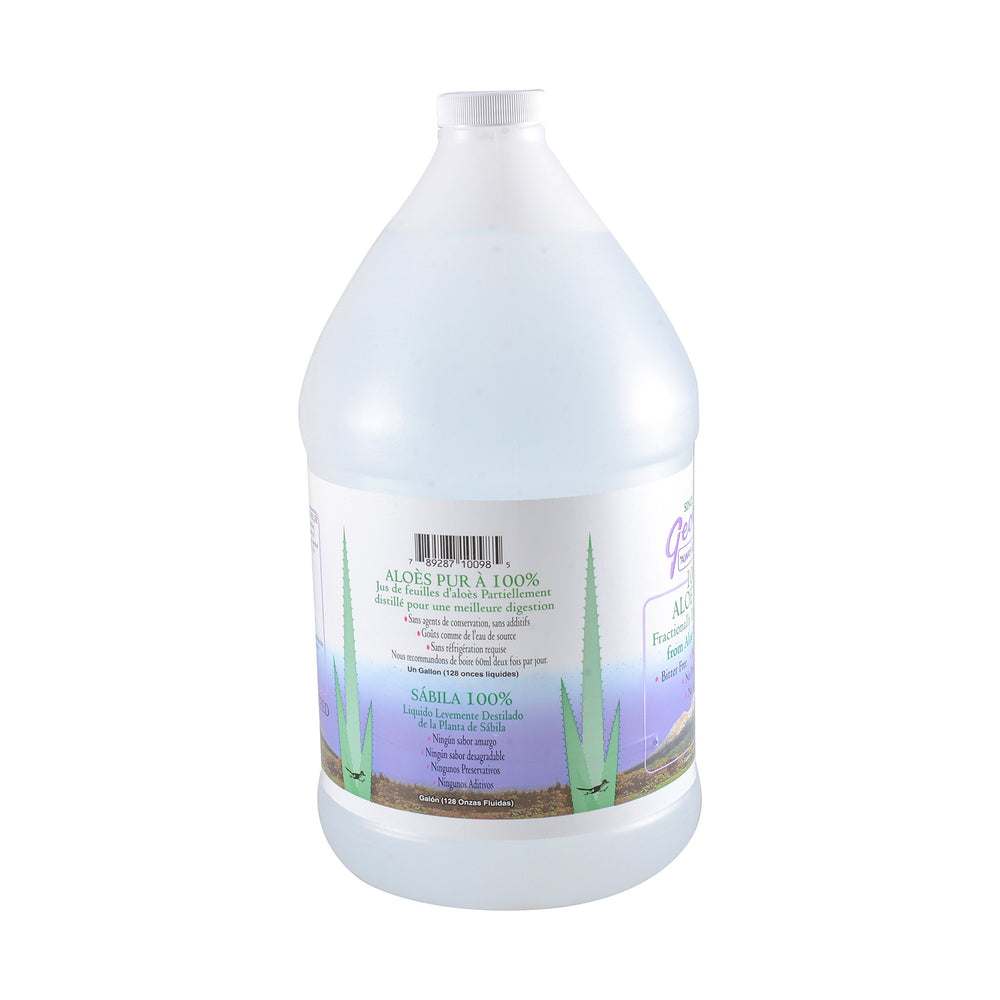 George's Aloe Vera Liquid Supplement packaging showing 128 oz size