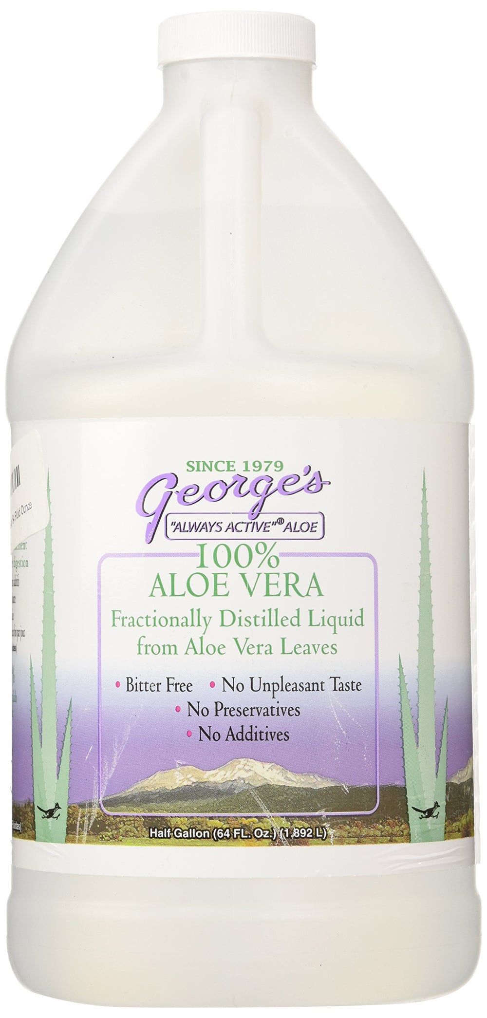 George's Aloe Vera Supplement Softgel bottle, 64 oz, Always Active Aloe