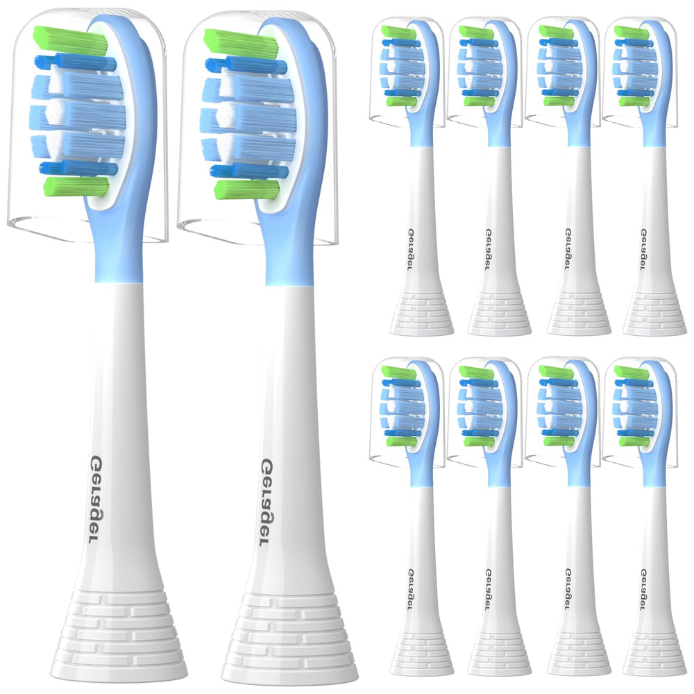 GERAGER toothbrush heads for Philips Sonicare C3/C2/G3/A3/W2 – 10 pack
