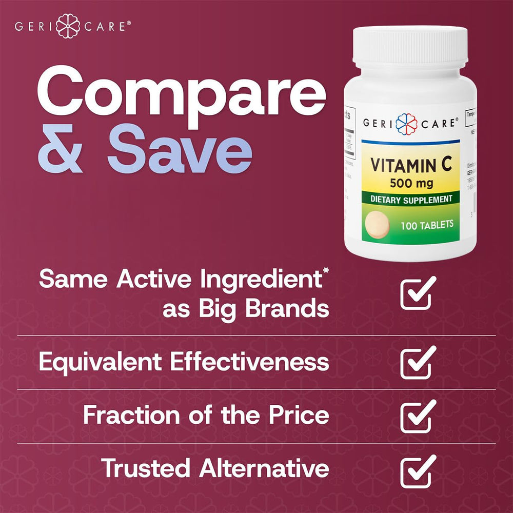 Vitamin C 500 mg tablets for immune support