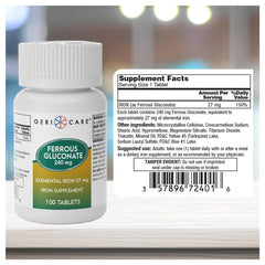 Gericare Iron product packaging and label