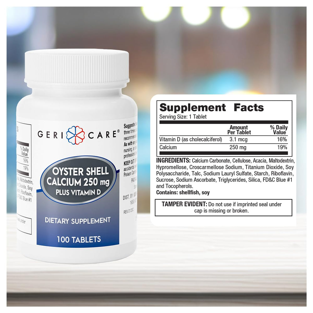 Gericare 100-count bottle with packaging