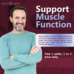 Concept image emphasizing osteoporosis prevention and bone strength with Gericare