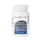 Gericare Oyster Shell Calcium 250mg with Vitamin D 125IU tablets bottle label