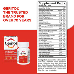 Iron and bone health nutrients in Geritol multivitamin