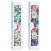 Gerkia 2 Pcs Toothbrush Travel Case - colorful pattern front view