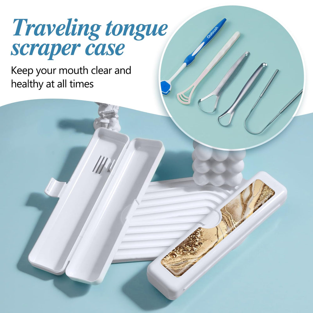 Multifunctional organizer for tongue scraper, floss and small items