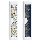 Gerkia 2 Pcs toothbrush travel case with colorful pattern