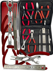 Bent-nose pliers for eyeglasses
