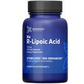 Geronova Bio-Enhanced R-Lipoic Acid bottle and label