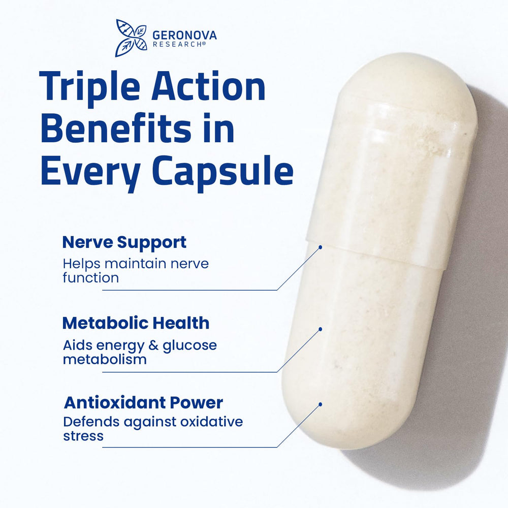 Gluten-free, dairy-free and non-GMO Lipoic Acid capsules