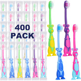 Gerrii Kids Toothbrush Bulk with Kangaroo design and suction cup - assorted colors