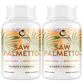 Product bottle of Gesundgeist Saw Palmetto for Women with capsules