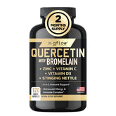 Gflow Quercetin with Bromelain and nettle bottle label