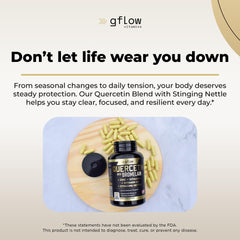 Graphic highlighting 4 months supply and Non-GMO gluten-free