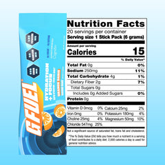 G Fuel Electrolytes Orange Oasis powder swirling in a bottle during training.