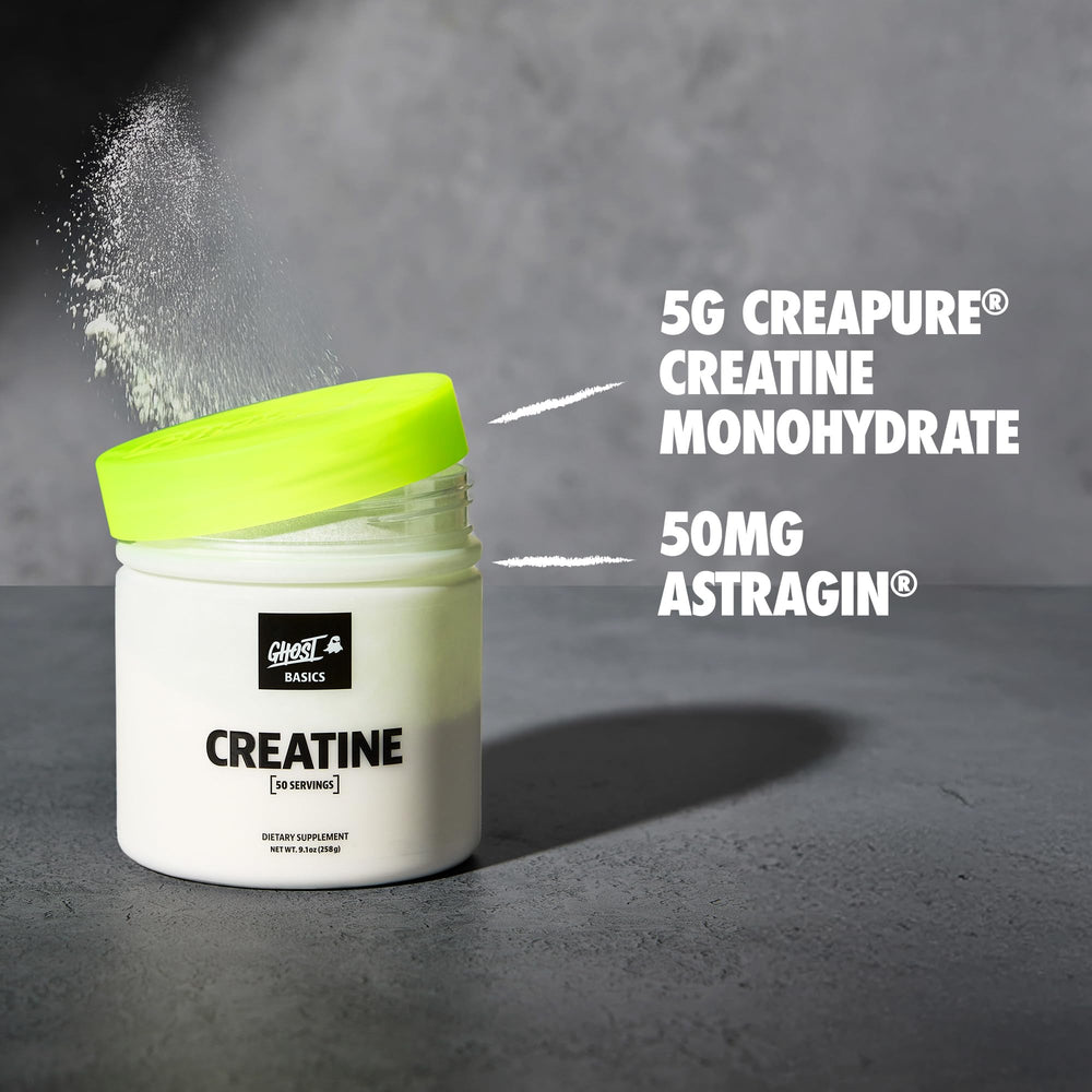 Serving scoop showing 5 g Creapure Creatine Monohydrate
