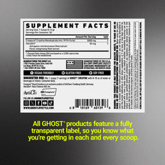Transparent label showing disclosed ingredients