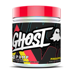 GHOST Pump Nitric Oxide Powder Pineapple flavor bottle with scoop