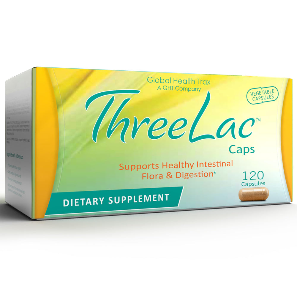 Global Health Trax ThreeLac Probiotic Capsules 120-count bottle
