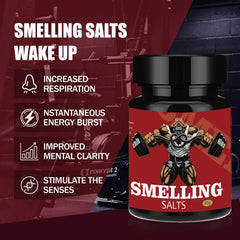 GIHNJSI Powerlifter smelling salts used with water and shake for activation.