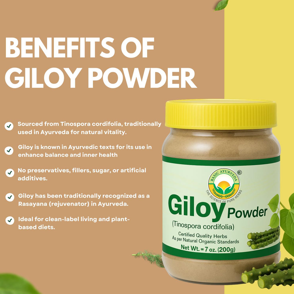 Illustration of immune-boosting properties of Giloy powder