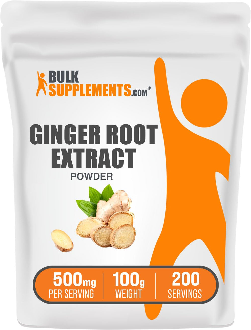 BulkSupplements Ginger Root Extract Powder 100g package