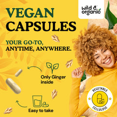 Capsules inside the bottle showing plant-based coating.