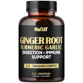 NUQIIT Ginger Supplements bottle with 210 capsules