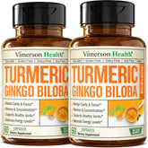 Ginkgo Biloba Turmeric Curcumin 2-pack bottle front