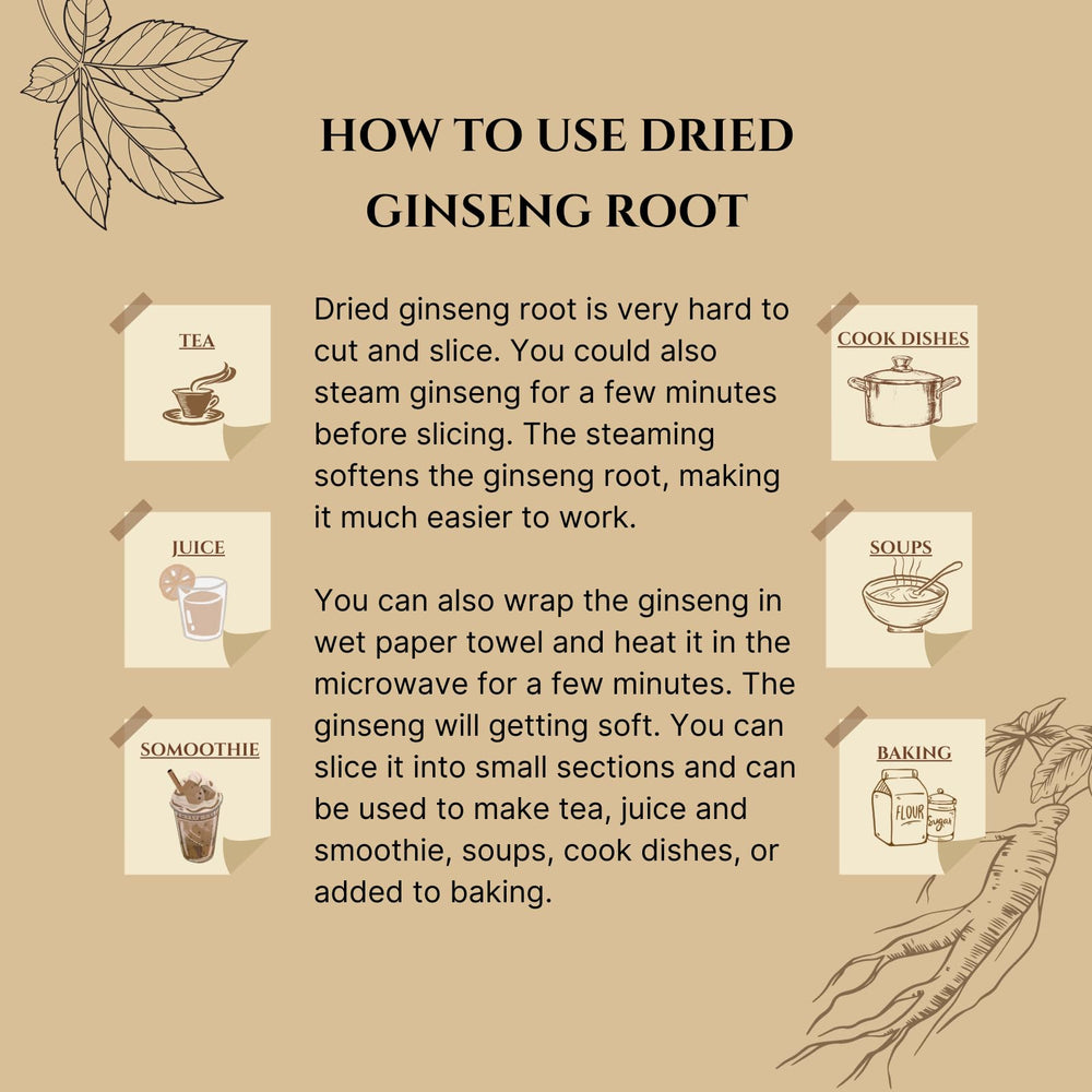 Close-up of ginseng slices packaging and texture