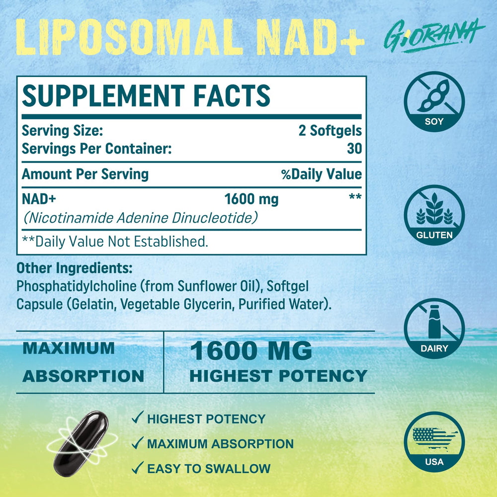 Close-up illustrating liposomal NAD+ absorption technology