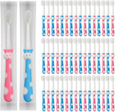 100-piece bulk pack of Gisdo disposable kids toothbrushes, individually wrapped