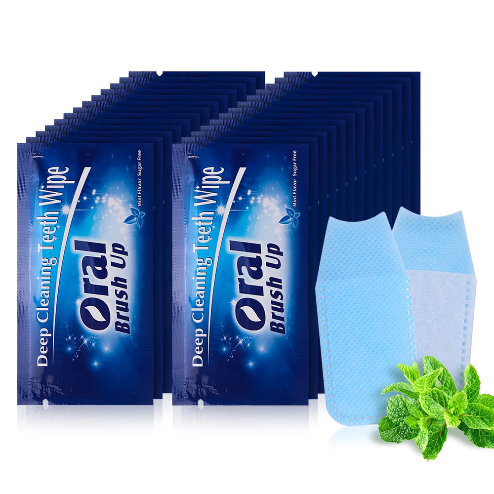 Gisdo Mint-Flavored Oral Finger Wipes packaging in dark blue