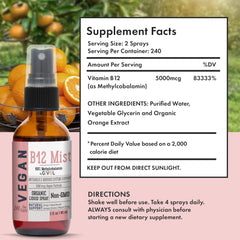 Ingredient highlights including organic orange extract and coconut glycerin
