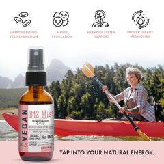 Vegan-friendly and allergy-free label on GIVOL B12 bottle