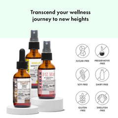 Gluten-free and sugar-free badges on packaging