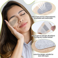 Adhesive eye patch securely adheres around the eye