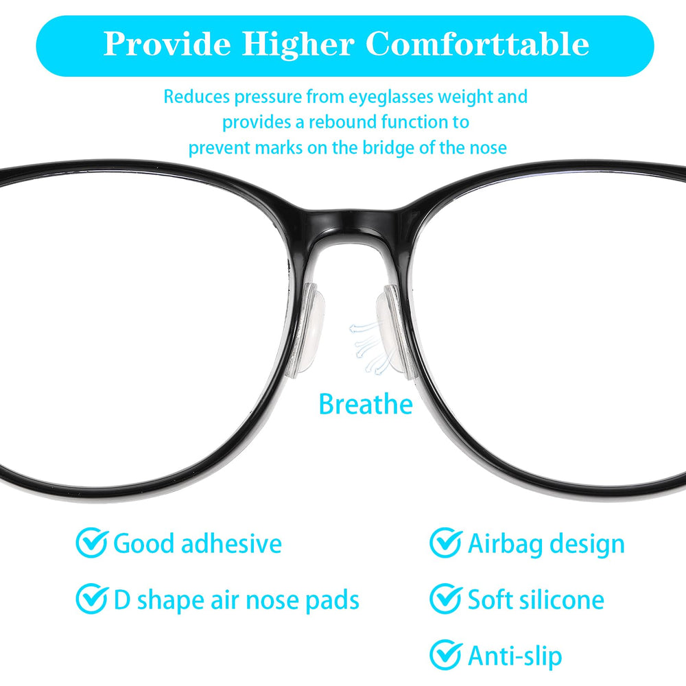 Black nose pad variant on glasses