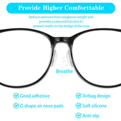Black nose pad variant on glasses