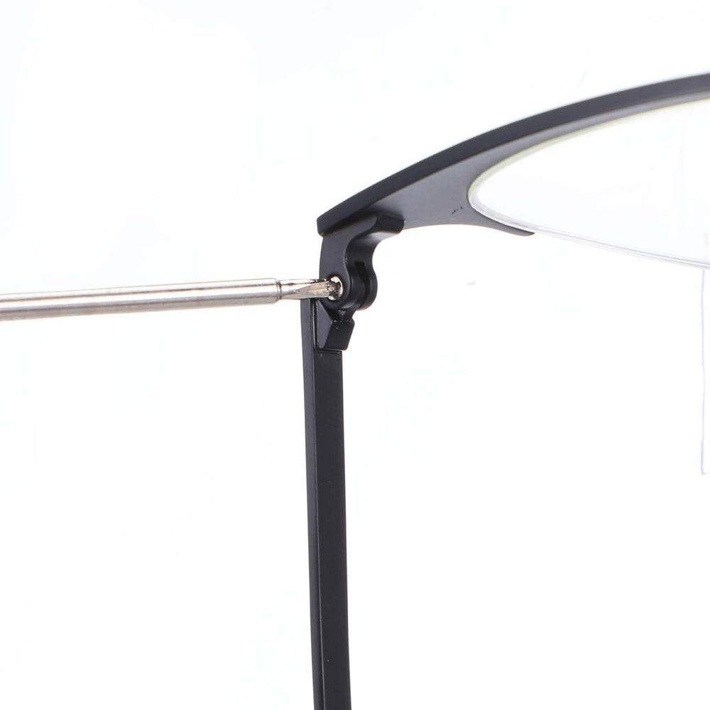 Screwdriver and replacement parts for glasses arms