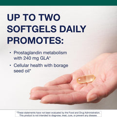 Graphic illustrating gamma-linolenic acid (GLA) structure