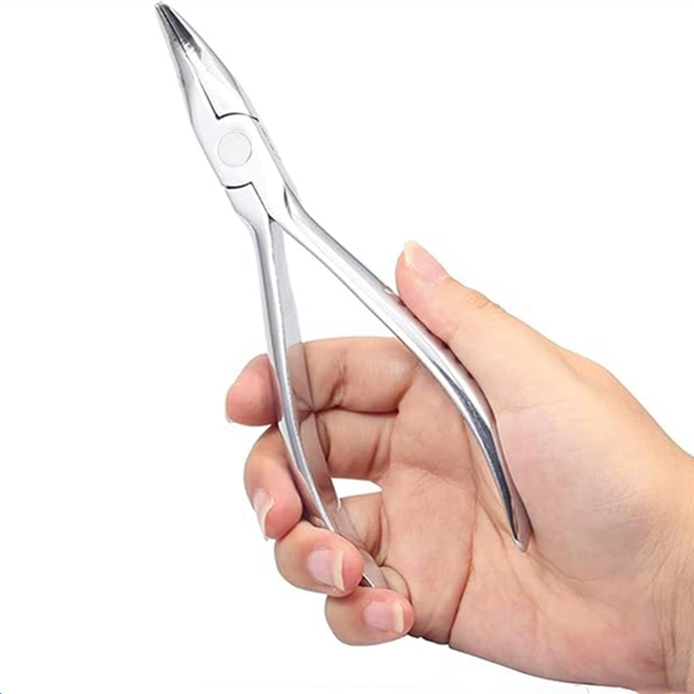 Bent nose forceps tool for eyewear and jewelry repair