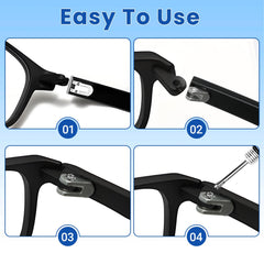 Temple parts made of silicone titanium for glasses repair