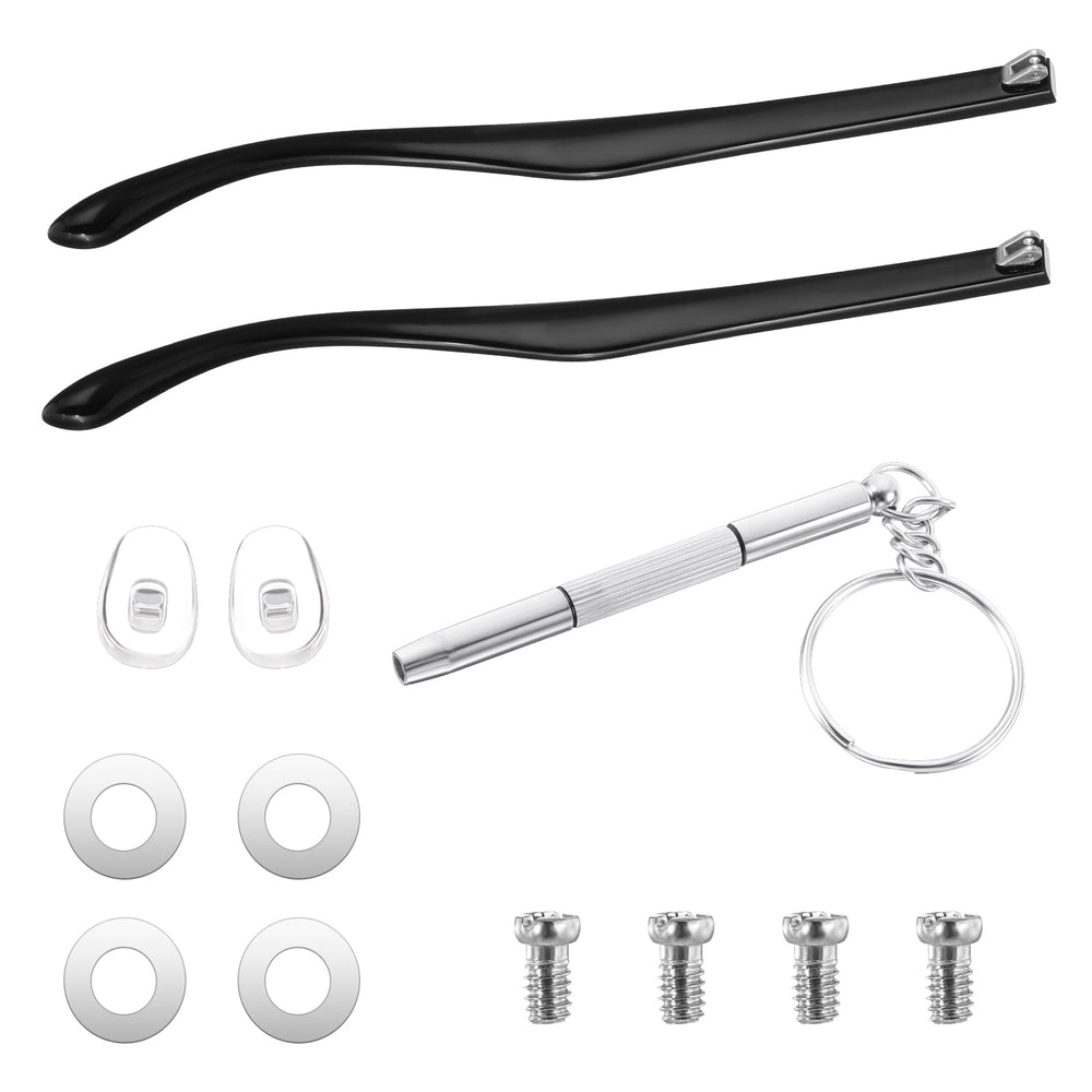 Replacement glasses arm set in black