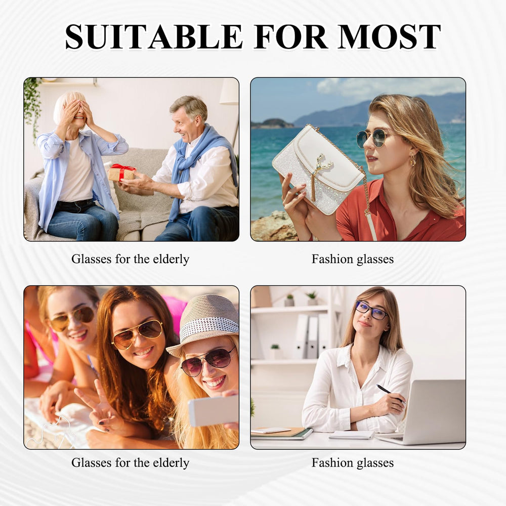 Replacement arms compatible with metal, plastic, and mixed-frame glasses