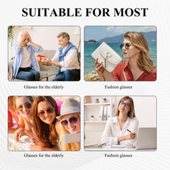 Replacement arms compatible with metal, plastic, and mixed-frame glasses