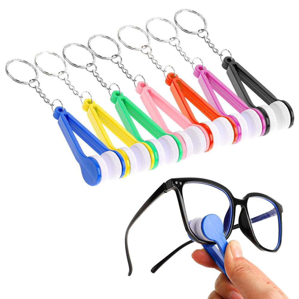 Red mini keychain glasses lens cleaner