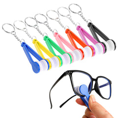 Red mini keychain glasses lens cleaner